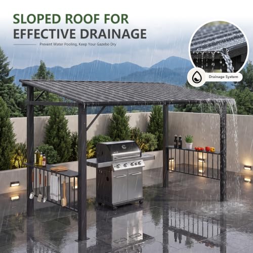 Aoxun 12'x6' Hardtop Grill Gazebo Review: All-Weather BBQ Shelter with Side Shelves image 13