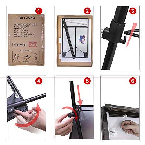 2 Easel+White+Board+Whiteboard+Adjustable