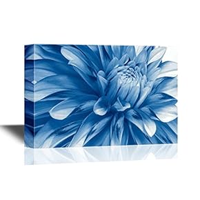 Floral Canvas Wall Art - Soft Blue Flower Close-Up - Gallery Wrap Modern Home Art | Ready to Hang - 12x18 inches
