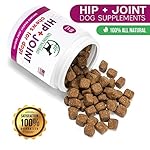 Glucosamine Chondroitin, MSM, Organic Turmeric Soft Chews by Genuine Naturals, Hip and Joint Supplement for Dogs, Supports Healthy Joint Function and Helps With Pain Relief, 120-Count