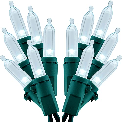 SWEET SHINE Cool White LED Christmas Lights, Pack of 2 Sets 33 Ft 100