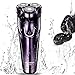 Electric Razor for Men, FLYCO Electric Shavers for Men Wet & Dry with Pop-up Trimmer, Waterproof Mens Razors for Shaving Electric Cordless Rechargeable Rotary Razors Purple