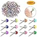 Yexpress 200 Pieces 6 x 13mm Mixed Colors Pearl Mini Brads Round Paper Fasteners Brass Pastel Metal Brads for Scrapbooking Crafts DIY Paper
