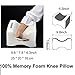 Knee Pillow, HOVERAREA Orthopedic Memory Foam Leg Pillow for Sleeping, Sciatica Relief, Leg Pain, Back Pain, Pregnancy, Hip and Joint Pain- Knee Support Rest Pillow Wedge Contour
