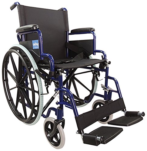 Aidapt Blue Self Propelled Steel Transit Chair (Eligible for VAT relief in the UK)