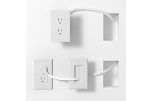 CELENDOR in Wall Cable Management Kit,Recessed Outlet Box for Wall Mount TV, Outlet Relocation Kit for Relocating Unreachable Electrical Outlets,2 AC Outlets,in Wall Extension Cord
