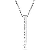 Rnivida Christian Bible Verse Bar Necklaces for Women, Religious Faith Inspirational Birthday Jewelry Gift