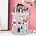 ALVOROG Makeup Organizer 360 Degree Rotating Cosmetic Storage Case DIY Makeup Carousel Spinning Holder with Adjustable Shelves Large Capacity for Jewelry, Makeup Brushes and Lipsticks (Small)