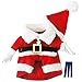 Mikayoo Christmas Costumes for Small Dog Medium Dog Or Cat, Santa Suit with Hat,Santa Dress with Hat, Santa Claus Costumes Christmas Holiday, Xmas Coat with Santa Hat, Xmas Dress with Santa Hat(M)