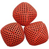 speevers Juggling Balls for Beginners and Professional, 2019 XBalls Set of 3 Fresh Design - 5 Beautiful Uni Colors Available, 2 Layers of Net Carry Case, Choice of The World Champions 120g (Orange)