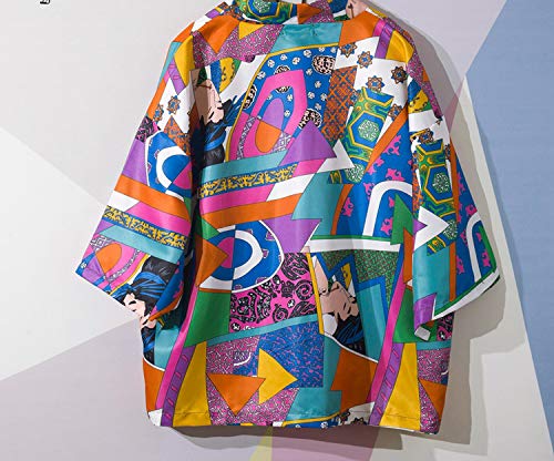 Harajuku Japanese Robes Loose Chiffon Cardigan Kimono Yukata Women Kimono Cosplay Costume,18.9,XXL - Thumbnail 5