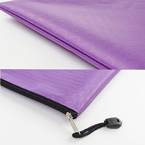 A4 Business Zipper File Bags - Lavince 6PCS Oxford Cloth Waterproof Document Holder with Double Layers Mesh Envelope Document Holder,PVC Organizer Storage Bag for Cosmetics Offices Supplies Travel