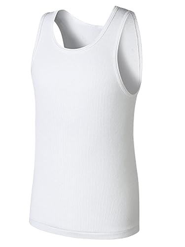 Hanes Boys' Tank Undershirt, EcoSmart Cotton Shirt, Multiple Packs