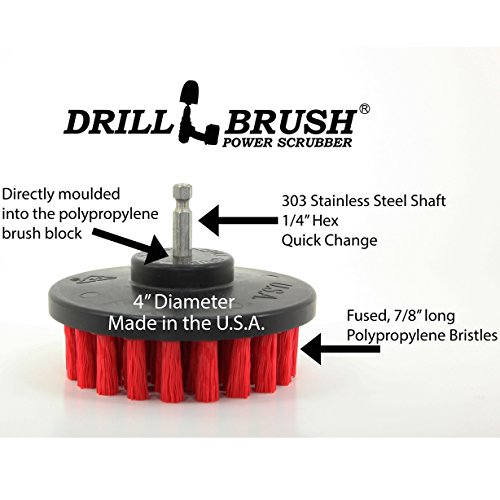 Heavy Duty Stiff Nylon Scrub Brush for Brick Concrete and Stone