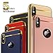 iPhone X Case, Slim Grip Luxury Shockproof Bumper Hard Matte Back Design Anti-scratch Anti-slip Fingerprint Thin Fit Protective Cute Cover for Apple iPhone X, Black-Gold