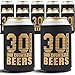 Happy 30th Birthday Decorations for Him and Her Can Cooler 12 Pack - Dirty 30 Birthday Decorations for Her and Him, Insulated Thermocoolers - Black & Gold (Original) (Original, Regular)