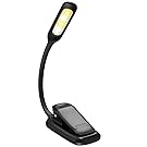 LED Reading Light, TopElek Rechargeable Book Light, 3-level Brightness (Cool and Warm) and Flexible Easy Clip On Reading Lamp, Eye Protection Brightness, Soft Table Light for Night Reading, Kindle