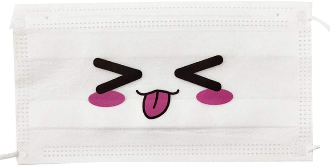10PCS Girls Mouth Mask Cartoon Breathable Disposable Mouth Cover Anti Dust Mask