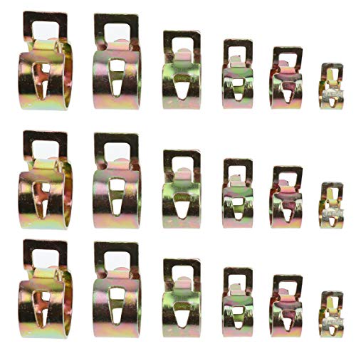 WINOMO Spring Clips Fuel Hose Line Water Pipe Clamps Fasteners - 60pcs