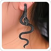 Snake Earrings for Women Gothic Goth jewelry Halloween Earrings Accessorie Medusa Costume Emo Garage Earrings Goth Snake Dangle Earring Jewelry