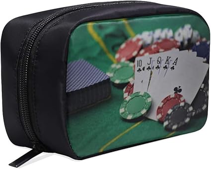 Bolsas de organizador cosmético para mujeres Chips de tarjetas en la mesa de juego Bolsa de