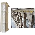 Precast Baluster Rail Concrete Mold, Kucy Precast Balcony Railing Cover Line Plastic Facade Mould Roman Column Mould for Garden Cement Mold, Concrete Mold for Balcony (A)