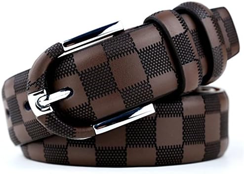 Also Easy NEW fashionable mens belts pin buckle branded belts for men genuine leather black brown 3.5cm belt pants ceinture homme LJ027