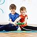 MERRITHEW Kids Yoga and Exercise Mat, Pixel the Robot (Aqua) 0.15 inch / 4 mm