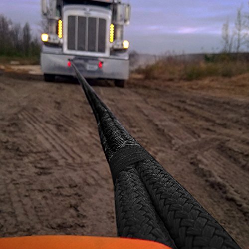 VULCAN OffRoad Recovery Rope 11/2 Inch x 30 Foot Green Eyes