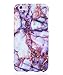 Wastou [Marble Stone Pattern Series] Soft TPU Creative Case for iPhone 6 Plus / 6s Plus 5.5 Inch (Not for 6/6s) (Magic Blue)