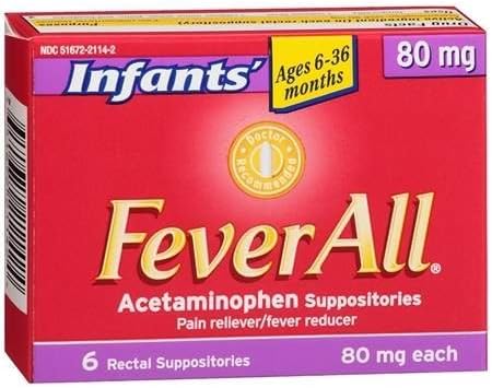 FeverAll Infant Suppositories 80mg - 3PC