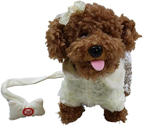 Electronic Sound Control Plush Dog Toy Interactive By Walking -Battery Operated