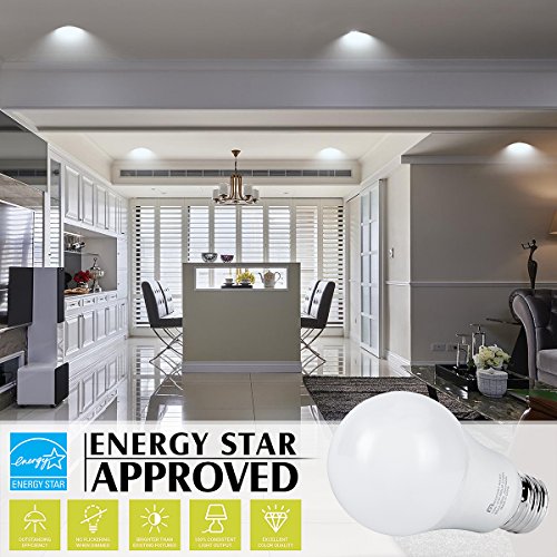 Led Light Bulbs 10 Watt [60 Watt Equivalent], A19 - E26 Dimmable, 2700K Soft White, 800 Lumens, Medium Screw Base, Energy Star, UL Listed by Mastery Mart (Pack of 4) - Thumbnail 6