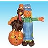 6 Foot Thanksgiving Inflatable Scarecrow + Turkey + Pumpkin