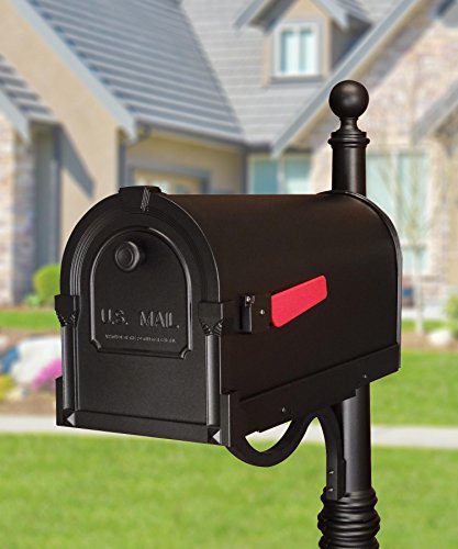 Special Lite Products SCS-1014-BLK Savannah Curbside Mailbox, Black