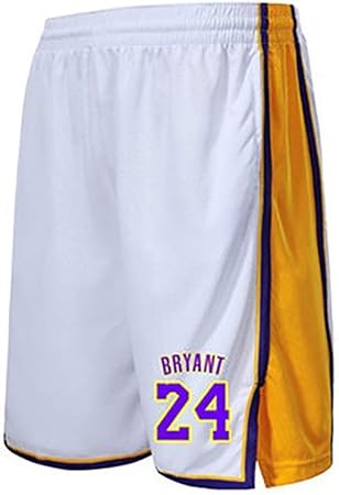 Ysport Basketball Shorts Lakers 24 Kobe Bryant Fans High Elasticity Memorial Shorts Breathable Quick Dry Color White Size Xxs Amazon Co Uk Kitchen Home