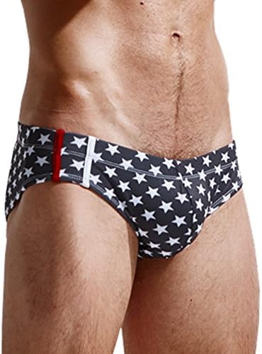 GTOUTO Men's Boys Swimming Briefs Star Printing Swimwear Briefs Swim Suite