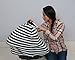 Reversible 2 covers in 1 Versatile Stretchy Multi-Use Baby Car Seat Cover Canopy, Infinity Nursing Cover, Shopping Cart Cover, High Chair Cover for Boy or Girl - Includes a Carry Bag, Gift Ready