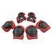 KUYOU Kids Protective Gear, Helmet Knee Pads and Elbow Pads Set with Wrist Guard Skateboard Accessories for Rollerblading Skateboard Cycling Skating Scooter. (Red)