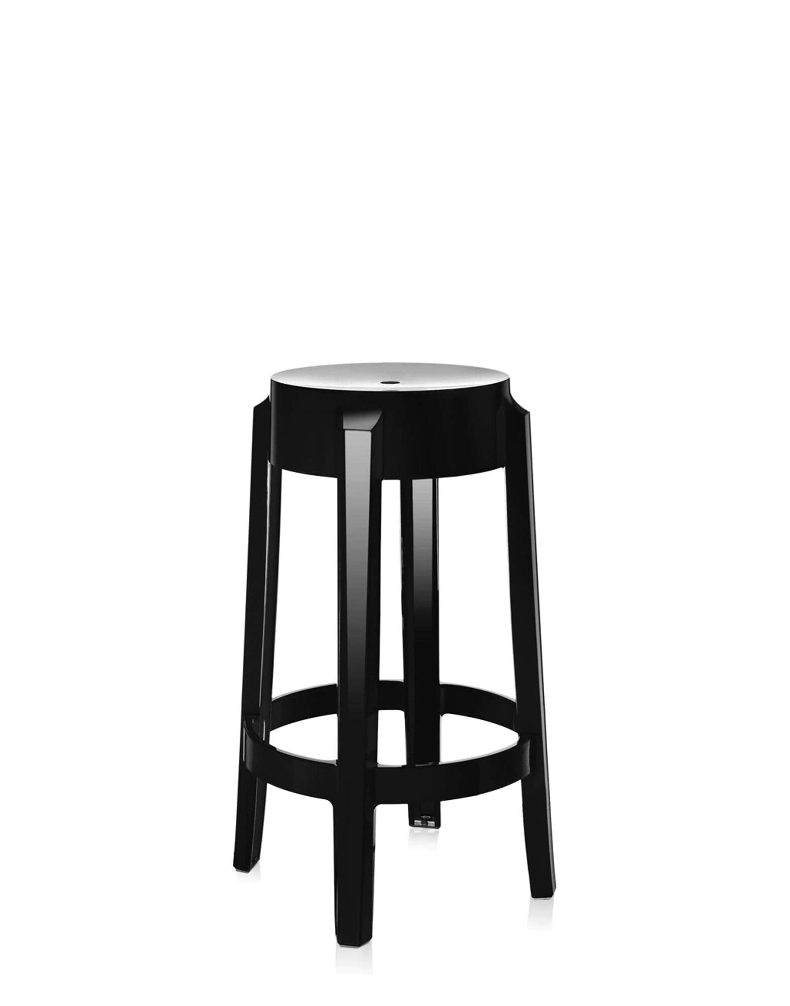 Kartell Charles Ghost Chairs, Black, 108 x 41 x 41 cm