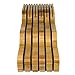 Organic Bamboo Knife Block Organizer, Heim Concept In- Drawer Premium Bamboo Wood Knife Storage Block - Holds Up To 16 Knives