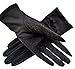 Flywife Women's Bridal Wedding Lace Gloves Derby Tea Party Gloves Victorian Gothic Costumes Gloves (Bowknot black)