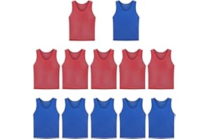 NYGHMY 12 Pcs Youth Kids Sports Training Bibs, Team Mesh Practice Jersey for Soccer Basketball Scrimmage Vest