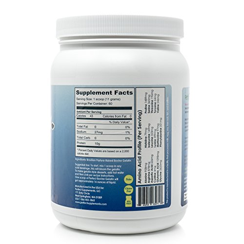 Perfect Bovine Gelatin 100 Grass Fed Pure Beef Gelatin (Cooked