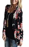 ZIOOER Womens Casual Boho Irregular Long Sleeve Wrap Kimono Cardigans Coverup Coat Tops Outwear