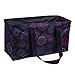 Pursetti Extra Large Utility Tote Bag for Women with 6 Exterior Pockets, Perfect for Beach, Pool, Laundry, Storage, Purple Circle