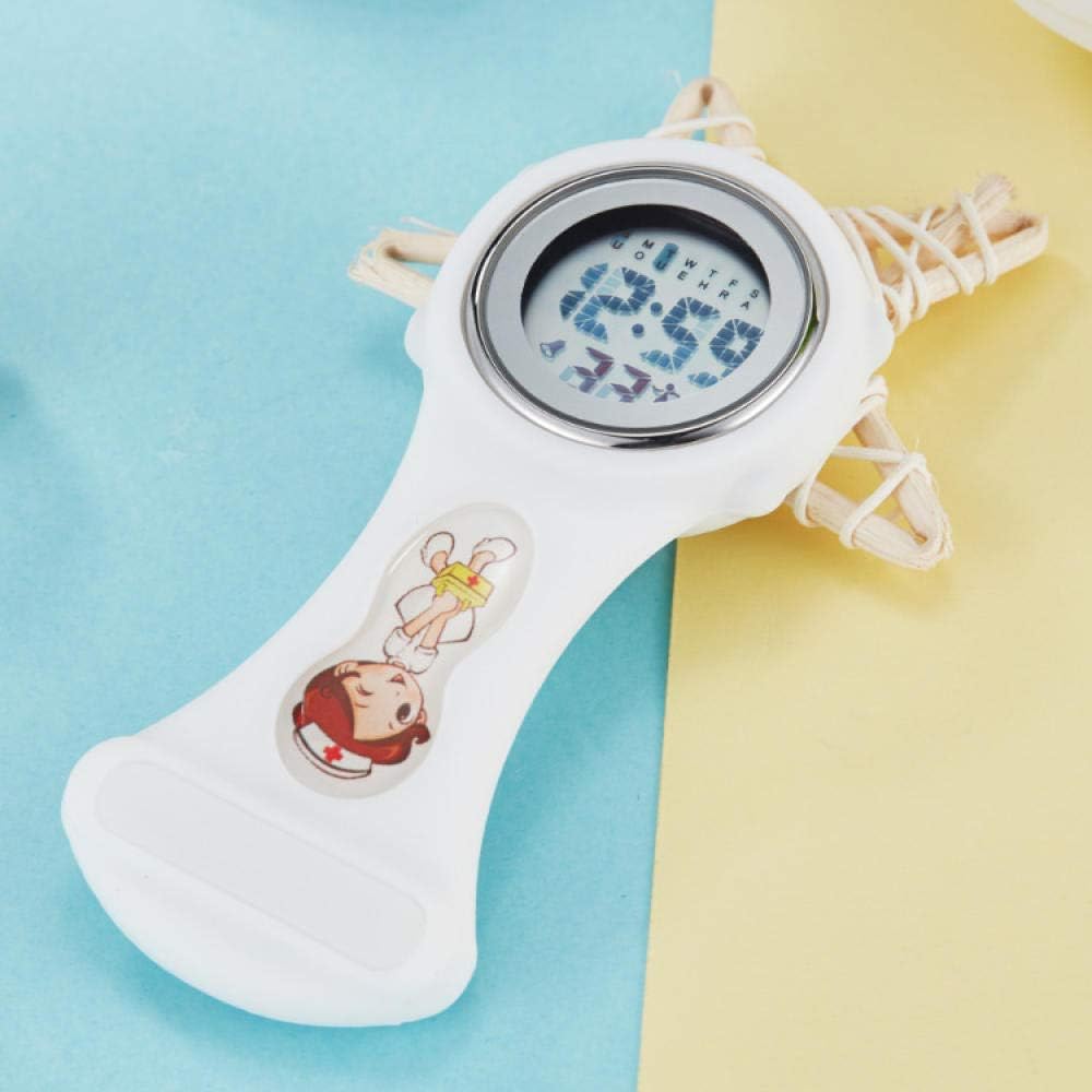 NEWELLYY Reloj de Cuarzo para Enfermera,Reloj electrónico de Silicona