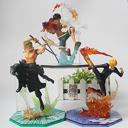 Game, Fun, Anime ONE PIECE Collect Figurine Monkey D Luffy Zoro Sanji Battle Ver. pvc Model Figure Toys, Toy, Play