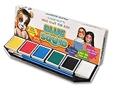 Blue Squid Face Paint Kit | 6 Color Palette with 2 Brushes in Sturdy Case | Professional Best Quality Painting for Kids & Adults | Water Based Set Non-Toxic FDA Approved | +Online Guide