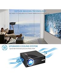 Proyector de vídeo LCD portátil   Aoxun 2018 actualizado C7 Multimedia Home Theater Video Proyector soporte 1080P compatible con HDMI, AV, USB, SD, VGA para Home Cinema TV 2500 lúmenes, negro